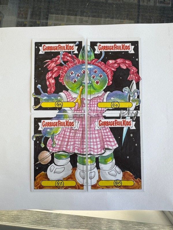 2017 Garbage Pail Kids Bands Loaded 4 Sketch Cards Floyd Sumner Spacey Stacy
