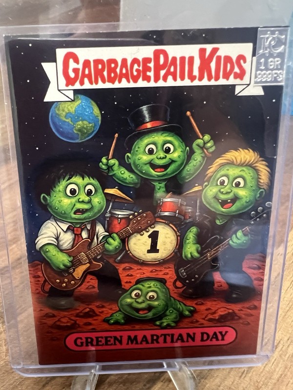 GPK “Green Martian Day” Custom Fan Art Trading Card. Limited Edition 1 Grain Ag.