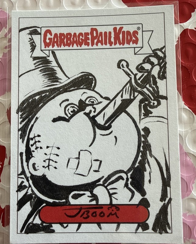 Topps Garbage Pail Kids 2023 Valentine’s Day Is Canceled Sketch 1/1 JBOOM