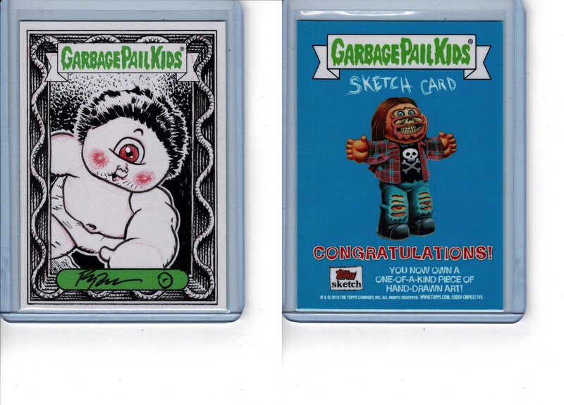 2019 Garbage Pail Kids We Hate The 90s Ryan Moffett Cy Clops Sketch Card