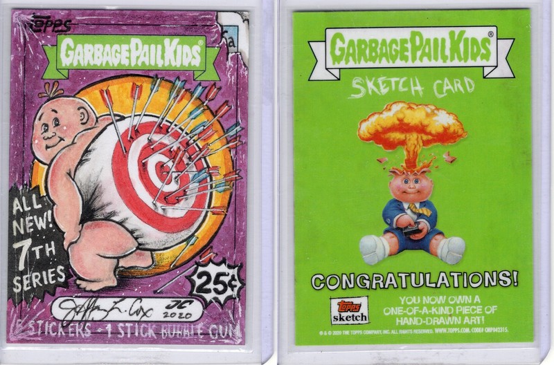 2020 Garbage Pail Kids 35th Anniversary Return Jeff Cox OS 7 Wrapper Sketch Card