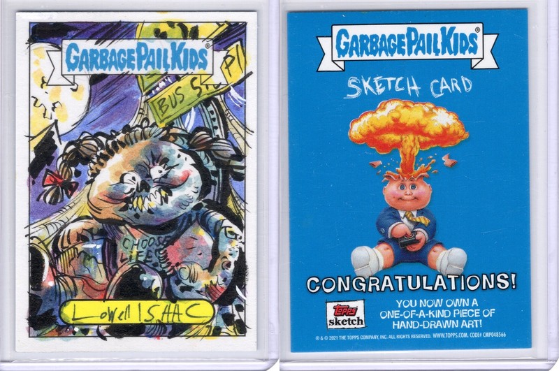 2022 Garbage Pail Kids Goes Vacation Return Lowell Isaac Misty Bus Sketch Card