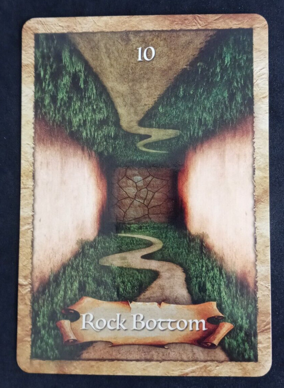 The Enchanted Map Oracle Card #10 Rock Bottom Card