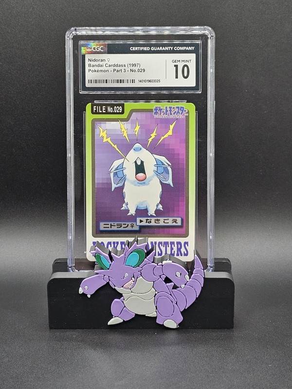 🔥CGC GEM MINT 10 Pokemon File No. 29 Nidoran Bandai Carddass JPN POP 1🔥