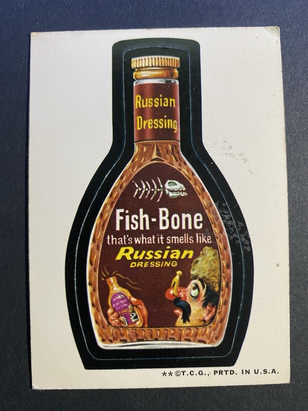 1973 Topps Wacky Packages 2nd Series Fish Bone White Back