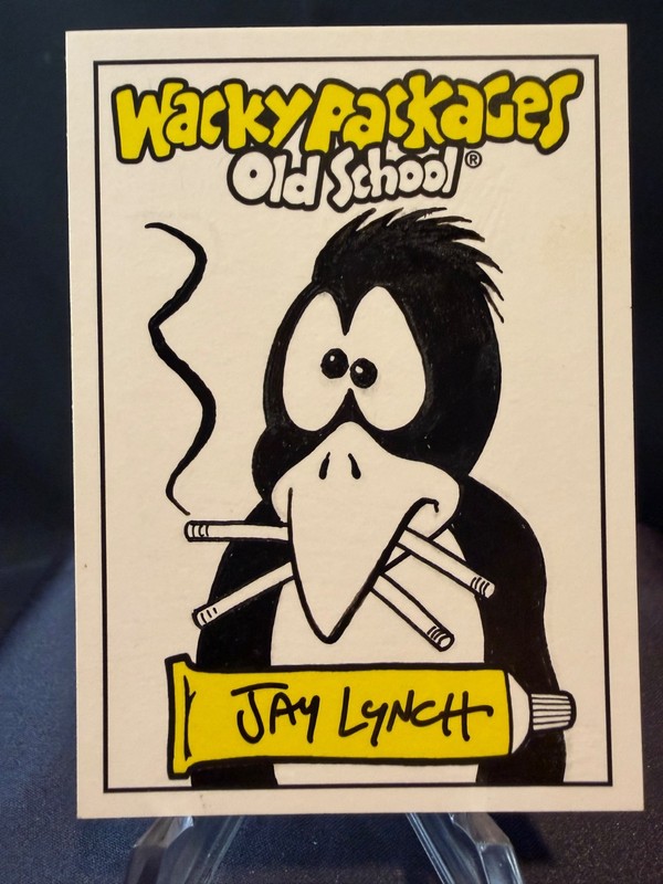 2010 Topps Wacky Packs Packages JAY LYNCH Sketch Card KOOK PENGUIN Old School S1