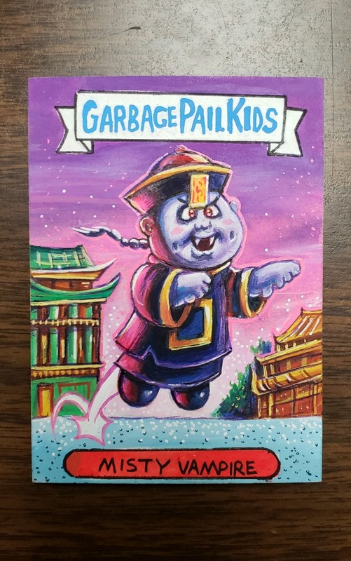 ACEO OOAK ORIGINAL HAND-DRAWN 1/1 SKETCH GPK Misty Vampire Signed By Artist!