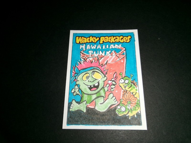 2023 Topps WACKY PACKAGES “El Smetcho” Hawaiian Punks SKETCH CARD punch spoof