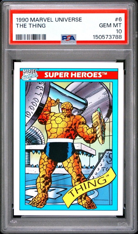 1990 MARVEL UNIVERSE 6 THE THING PSA 10 GEM MINT