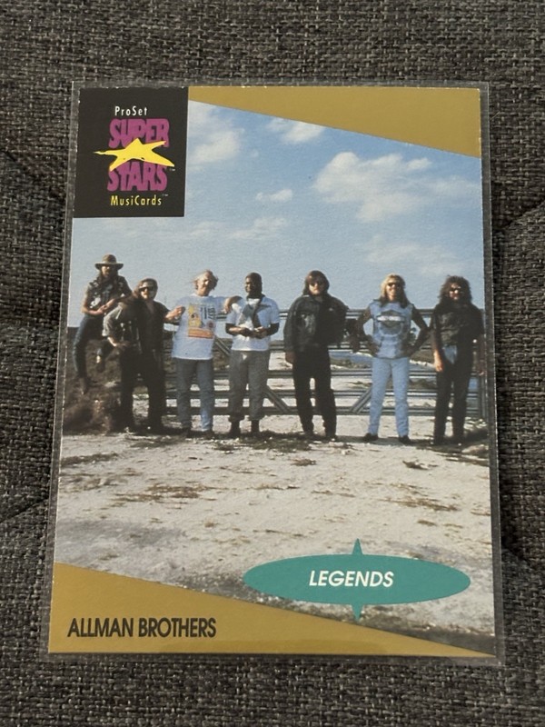 1991 Pro Set Superstars MusiCards #1 Allman Brothers Fillmore East Gregg Duane