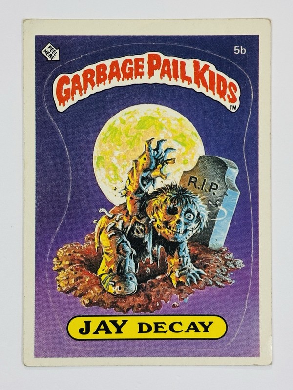 1985 Topps Garbage Pail Kids -Orig. Series 1 -Matte #5b JAY DECAY [*Print ERROR]