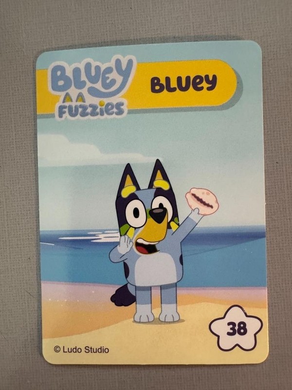 2026 BLUEY FUZZIES SHOW SCENE COLLECTOR CARD #38 BLUEY STANDARD TRAIDNG CARD