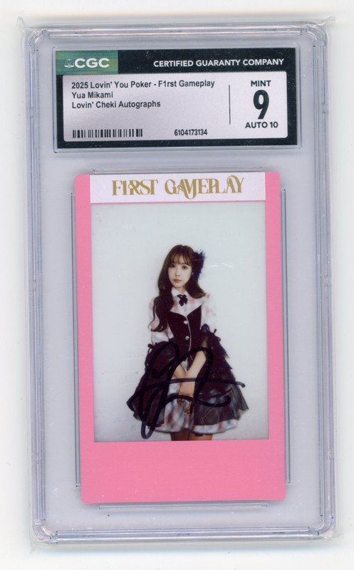 【Yua Mikami】【CGC 9/10】2025 Lovin’ You Poker – F1 Gameplay Lovin’ Cheki Auto 1/1