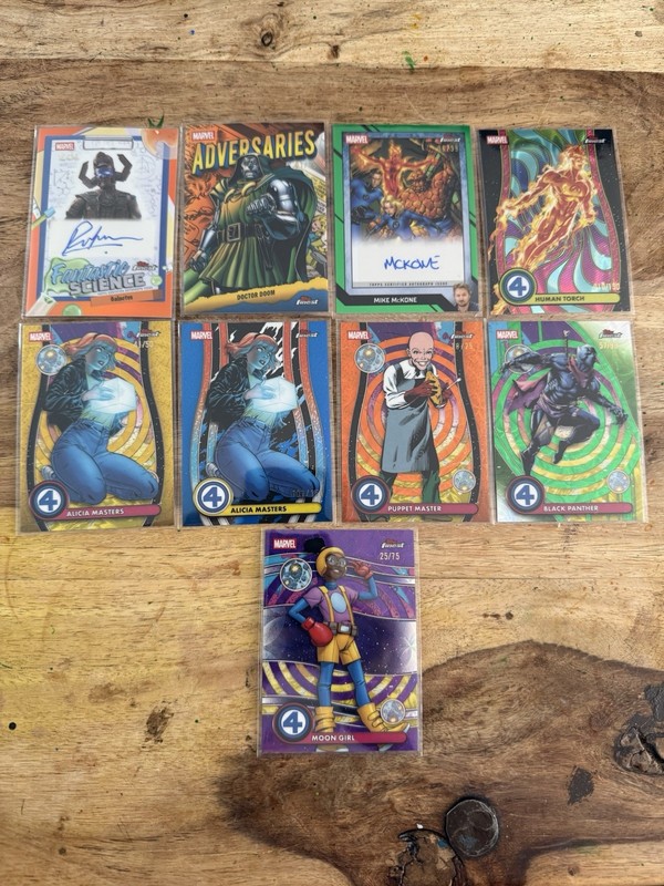 Topps finest Fantastic Four Bundle X9 Cards
