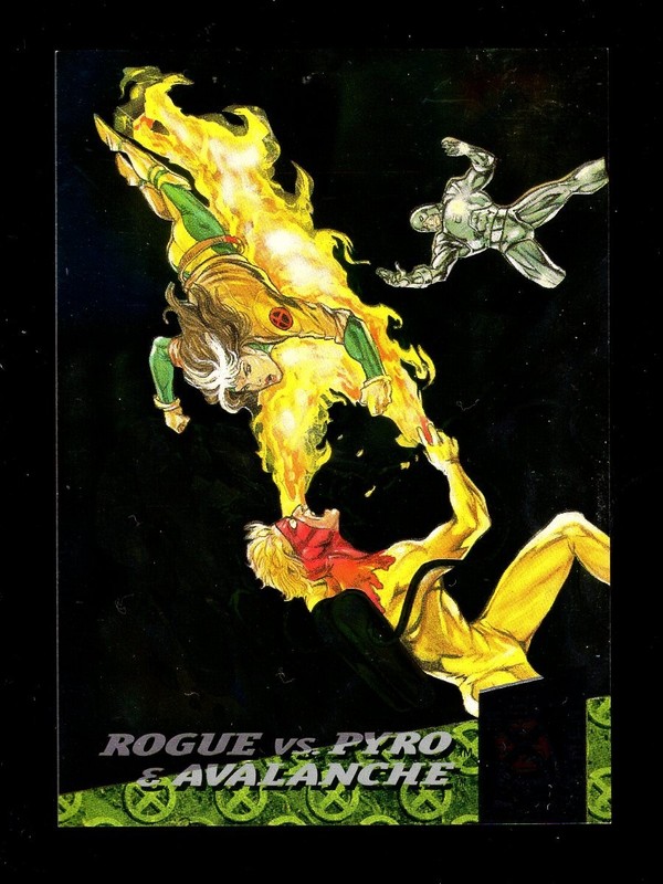 1994 FLEER ULTRA X-MEN GREATEST BATTLES #2 ROGUE PYRO AVALANCHE