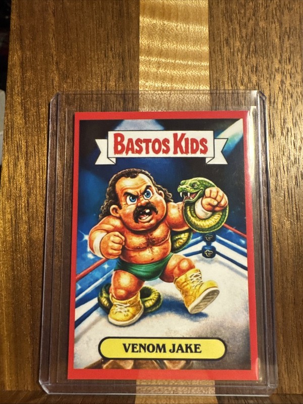 Bastos Kids WWE Venom Jake The Snake Gpk Parody RARE /60